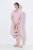Ulla Popken 849969 Abito midi a righe con volant Rosa - Vestiti midi - Abiti midi taglie comode
