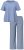 Ulla Popken 850045 Pigiama a maniche corte Azzurro - Pigiami/Loungewear - 