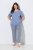 Ulla Popken 850045 Pigiama a maniche corte Azzurro - Pigiami/Loungewear - 