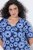 Ulla Popken 850121 Abito in jersey a maniche corte con scollo a V Blu - Abiti in jersey - 