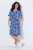 Ulla Popken 850121 Abito in jersey a maniche corte con scollo a V Blu - Abiti in jersey - 