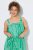 Ulla Popken 850197 Abito a righe con volant Verde - Abiti estivi - Abiti estivi taglie forti