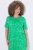 Ulla Popken 850204 Abito in jersey a maniche corte con scollo a V Verde - Abiti in jersey - 
