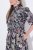 Ulla Popken 850298 Abito chemisier a fiori Blu scuro - Vestiti maxi - Abiti maxi taglie forti