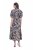 Ulla Popken 850298 Abito chemisier a fiori Blu scuro - Vestiti maxi - Abiti maxi taglie forti
