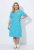 Ulla Popken 850344 Abito t-shirt fantasia Turchese - Vestiti midi - Abiti midi taglie comode