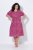 Ulla Popken 850346 Abito fantasia con scollo a V Rosa - Vestiti midi - Abiti midi taglie comode