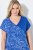 Ulla Popken 850389 Abito in chiffon fantasia Blu - Abiti - Vestiti per tutte le taglie