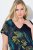 Ulla Popken 850393 Abito in chiffon fantasia Blu scuro - Abiti estivi - Abiti estivi taglie forti