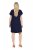 Ulla Popken 850393 Abito in chiffon fantasia Blu scuro - Abiti estivi - Abiti estivi taglie forti