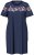 Ulla Popken 850401 Camicia da notte a fiori Blu scuro - Camicie da notte - 