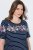 Ulla Popken 850401 Camicia da notte a fiori Blu scuro - Camicie da notte - 