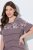 Ulla Popken 850401 Camicia da notte a fiori Marrone - Camicie da notte - 