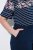 Ulla Popken 850403 Pigiama a fiori Blu scuro - Pigiami/Loungewear - 