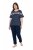 Ulla Popken 850403 Pigiama a fiori Blu scuro - Pigiami/Loungewear - 
