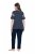 Ulla Popken 850403 Pigiama a fiori Blu scuro - Pigiami/Loungewear - 