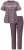 Ulla Popken 850403 Pigiama a fiori Marrone - Pigiami/Loungewear - 