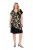 Ulla Popken 850406 Abito in chiffon fantasia Nero - Abiti - Vestiti per tutte le taglie