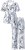 Ulla Popken 850441 Pigiama fantasia Bianco panna - Pigiami/Loungewear - 