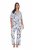 Ulla Popken 850441 Pigiama fantasia Bianco panna - Pigiami/Loungewear - 