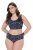 Ulla Popken 850538 Slip a fiori in cotone biologico confezione da 2 Blu scuro - Slip - 