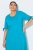 Ulla Popken 850724 Abito midi a maniche corte con cintura da annodare Turchese - Vestiti midi - Abiti midi taglie comode