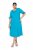 Ulla Popken 850724 Abito midi a maniche corte con cintura da annodare Turchese - Vestiti midi - Abiti midi taglie comode