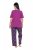 Ulla Popken 850864 Set pigiama 3 pezzi a quadri Viola - Pigiami/Loungewear - 