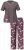 Ulla Popken 850903 Pigiama a fiori confezione da 2 Marrone - Pigiami/Loungewear - 