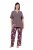 Ulla Popken 850903 Pigiama a fiori confezione da 2 Marrone - Pigiami/Loungewear - 