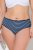 Ulla Popken 850966 Slip a righe confezione da 5 Blu scuro - Slip - 