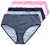 Ulla Popken 850966 Slip a righe confezione da 5 Blu scuro - Slip - 