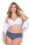 Ulla Popken 850966 Slip a righe confezione da 5 Blu scuro - Slip - 