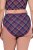 Ulla Popken 851070 Slip a quadri in cotone biologico confezione da 5 Viola - Slip - 