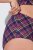 Ulla Popken 851071 Slip a quadri in cotone biologico confezione da 2 Viola - Slip - 