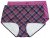 Ulla Popken 851071 Slip a quadri in cotone biologico confezione da 2 Viola - Slip - 