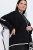 Ulla Popken 851127 Poncho in maglia aperto con bordo di strass Nero - Poncho e mantelle - 