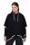 Ulla Popken 851127 Poncho in maglia aperto con bordo di strass Nero - Poncho e mantelle - 