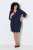 Ulla Popken 851220 Abito con maniche a 3/4 Blu scuro - Abiti - Vestiti per tutte le taglie