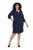Ulla Popken 851220 Abito con maniche a 3/4 Blu scuro - Abiti - Vestiti per tutte le taglie
