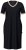Ulla Popken 851237 Camicia da notte a righe Nero - Camicie da notte - 