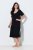 Ulla Popken 851237 Camicia da notte a righe Nero - Camicie da notte - 