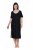 Ulla Popken 851237 Camicia da notte a righe Nero - Camicie da notte - 