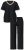 Ulla Popken 851245 Pigiama a righe Nero - Pigiami/Loungewear - 