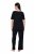 Ulla Popken 851245 Pigiama a righe Nero - Pigiami/Loungewear - 