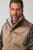 JP1880 851516 Gilet effetto camoscio con fodera teddy Beige - Giubbotti - Giubbotti Uomo Taglie Forti