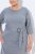 Ulla Popken 851666 Abito midi a righe con maniche a 3/4 Grigio melange - Vestiti midi - Abiti midi taglie comode