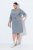 Ulla Popken 851666 Abito midi a righe con maniche a 3/4 Grigio melange - Vestiti midi - Abiti midi taglie comode