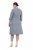 Ulla Popken 851666 Abito midi a righe con maniche a 3/4 Grigio melange - Vestiti midi - Abiti midi taglie comode