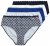 Ulla Popken 851730 Slip fantasia confezione da 5 Azzurro - Slip - 